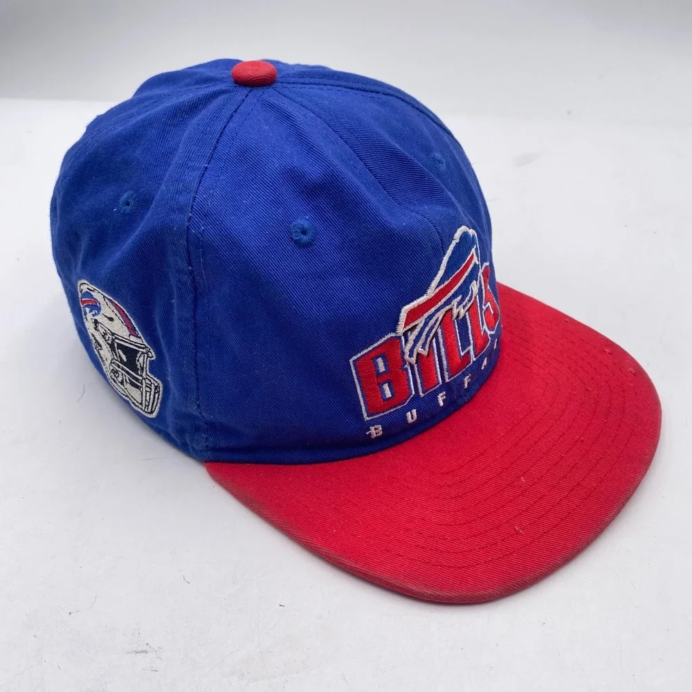BUFFALO BILLS NFL Team Apparel Snapback Hat Youth Blue Red Cotton Vintage Style